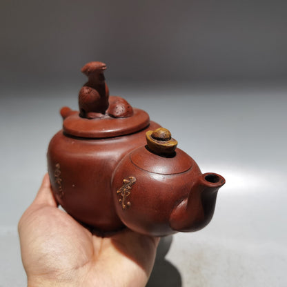 Chinese Yixing Zisha Clay Handmade Exquisite Teapot （葫芦壶 低款：陈鸣远)