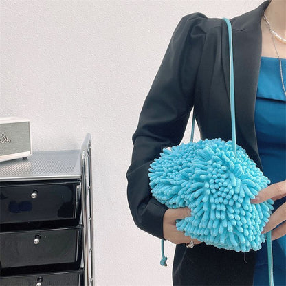 Plush Cloud Bag Shoulder Pouch Handbags Purse Dumpling Shape Crossbody Versatile