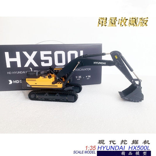 1:35 HX500L Crawler Excavator Construction Machine Equipment Diecast Model