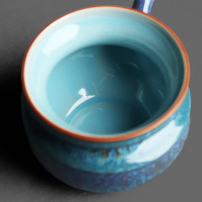 Blue Ceramic Tea Pitcher Pottery Chahai