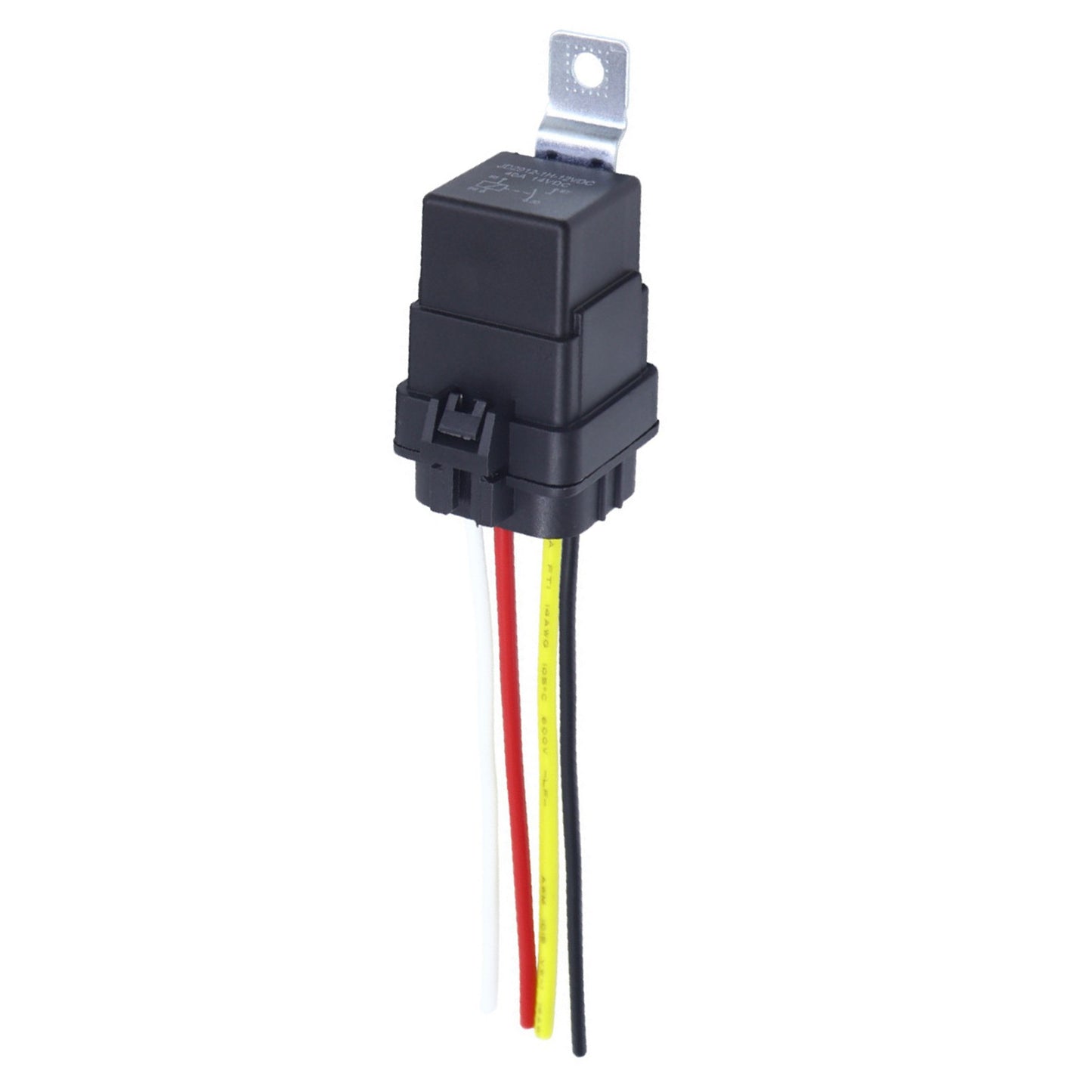 DC 12V 4Pin Automobile Relay Waterproof Integrated Wired Auto Relay Holder