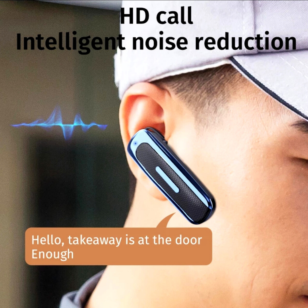 Bluetooth 5.0 Earpiece Driving Trucker Wireless Headset Earbuds Noise Cancelling