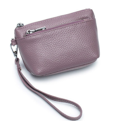 Genuine Leather Belt Handbag Purse Wallet Versatile Cowhide Bag 14*9*4.5 CM 1PC