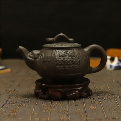 120 cc Chinese Yixing Zisha Clay Pottery Teapot Elephant Design Clay Pot