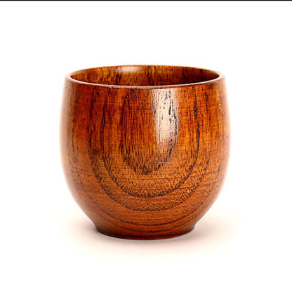Wooden Coffee Tea Beer Juice Handmade Milk Water Mug Primitive Natural Cup Wood