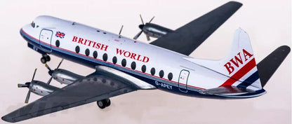 1:200 Herpa BRITISH WORLD Vickers Viscount 800 Passenger Airplane Diecast Model