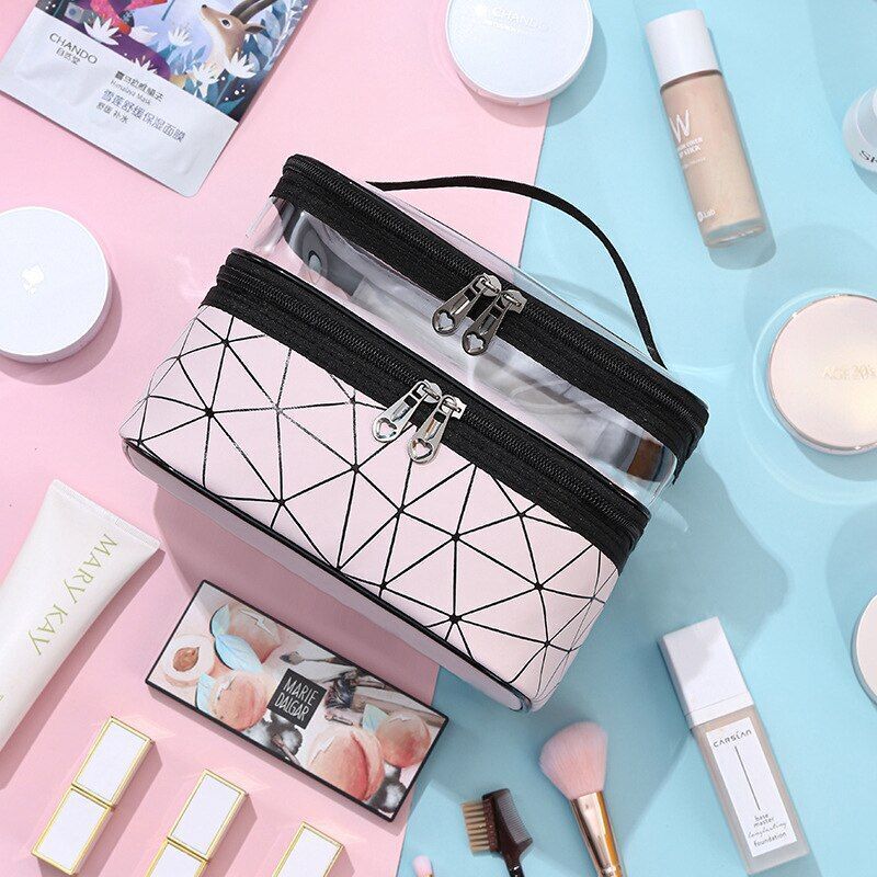 Multifunction Transparent Cosmetic Bag Make Up Case Travel Makeup Toiletry Bags