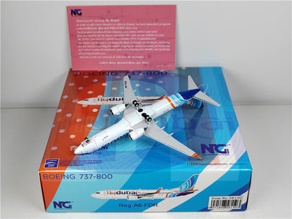 NG Models FOR Dubai Airlines FlyDubai FOR BOEING B737-800 A6-FDR 1:400 Model