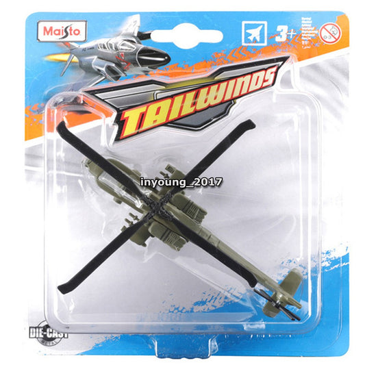 5.1" Boeing AH-64 Apache Helicopter Model Diecast Toy Airplane for Boys Kids