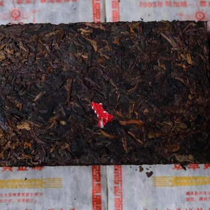 2003 Yunnan Banzhang Gold Buds Old Puerh Tea Aged Brick Puer Brick Tea 500g Ripe