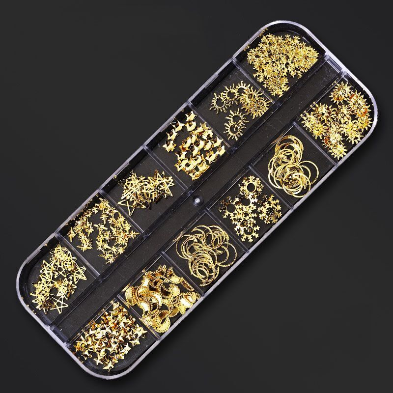 Nail Art Decor 12Design Box 3D Irregular Abalone Seashell Fragment Flakes Charms