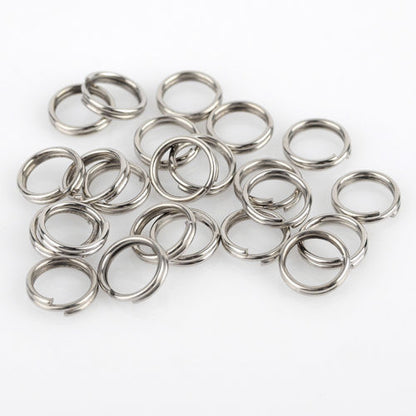 100Pcs 7-10mm Stainless Steel Round Split Rings Small Double Ring Jewelry Making