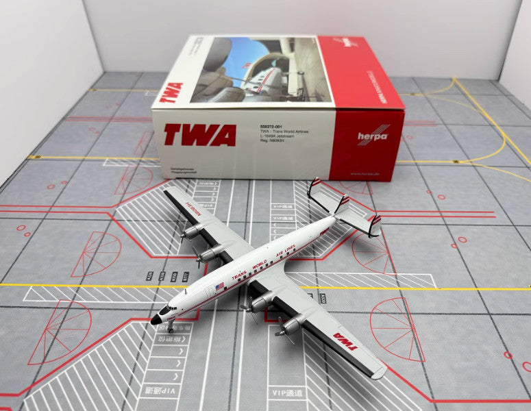 1:200 Herpa TWA Lockheed L-1649A Passenger Airplane Diecast Aircraft Plane Model