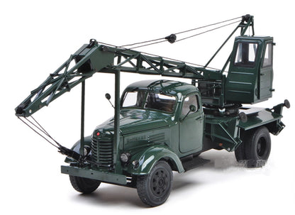 1:24 28CM 1956 Jiefang CA10 Mobile Crane Construct Vehicle Machine Diecast Model
