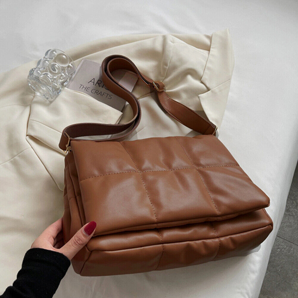 Vintage Totes Large Capacity PU Leather Crossbody Handbag Women Shoulder Bag