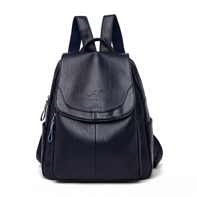Premium PU Leather Backpack Women Vitange Satchel Rucksack Travel Shoulder Bag