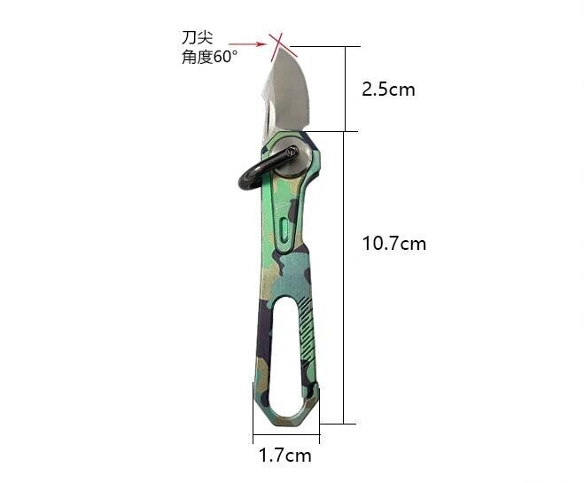 New Titanium Mini Knife Small Pocket Key Chain Pendants Folding Knife Gift