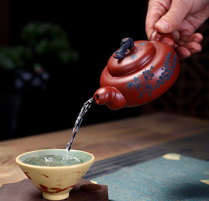 Dahongpao Yixing Zisha Red Pottery Handmade Purple Clay Teapot Kungfu Tea Pot