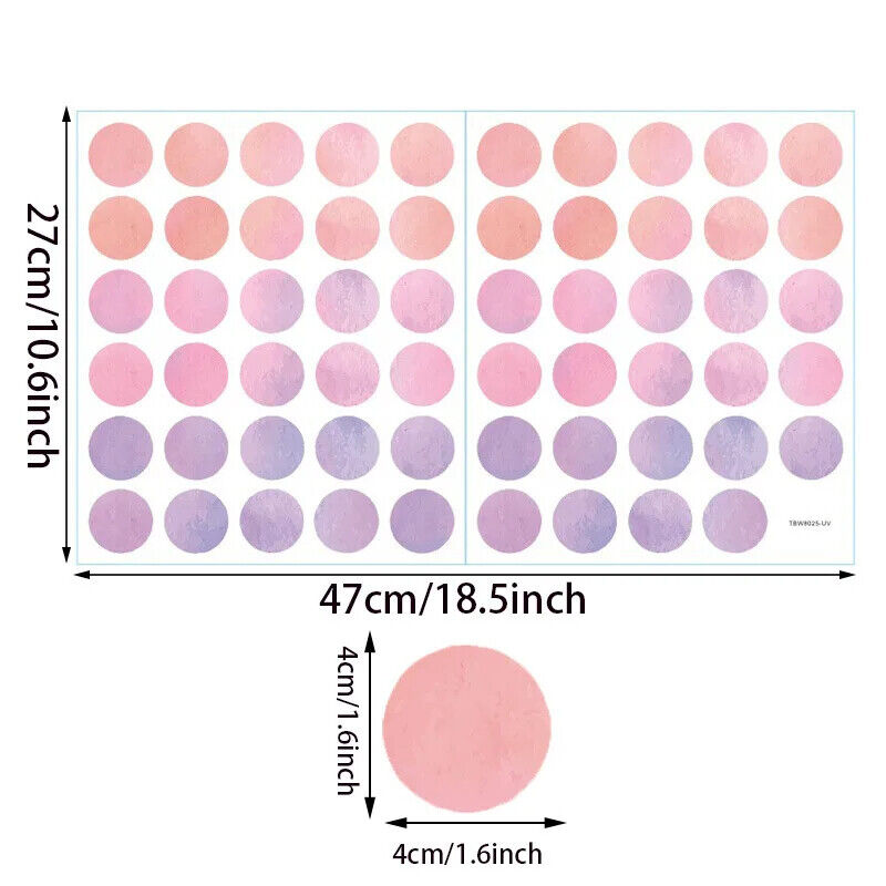 Wall Stickers Vinyl Multi-Color Polka Dots Kids Boys Girls Bedroom Circle Decals