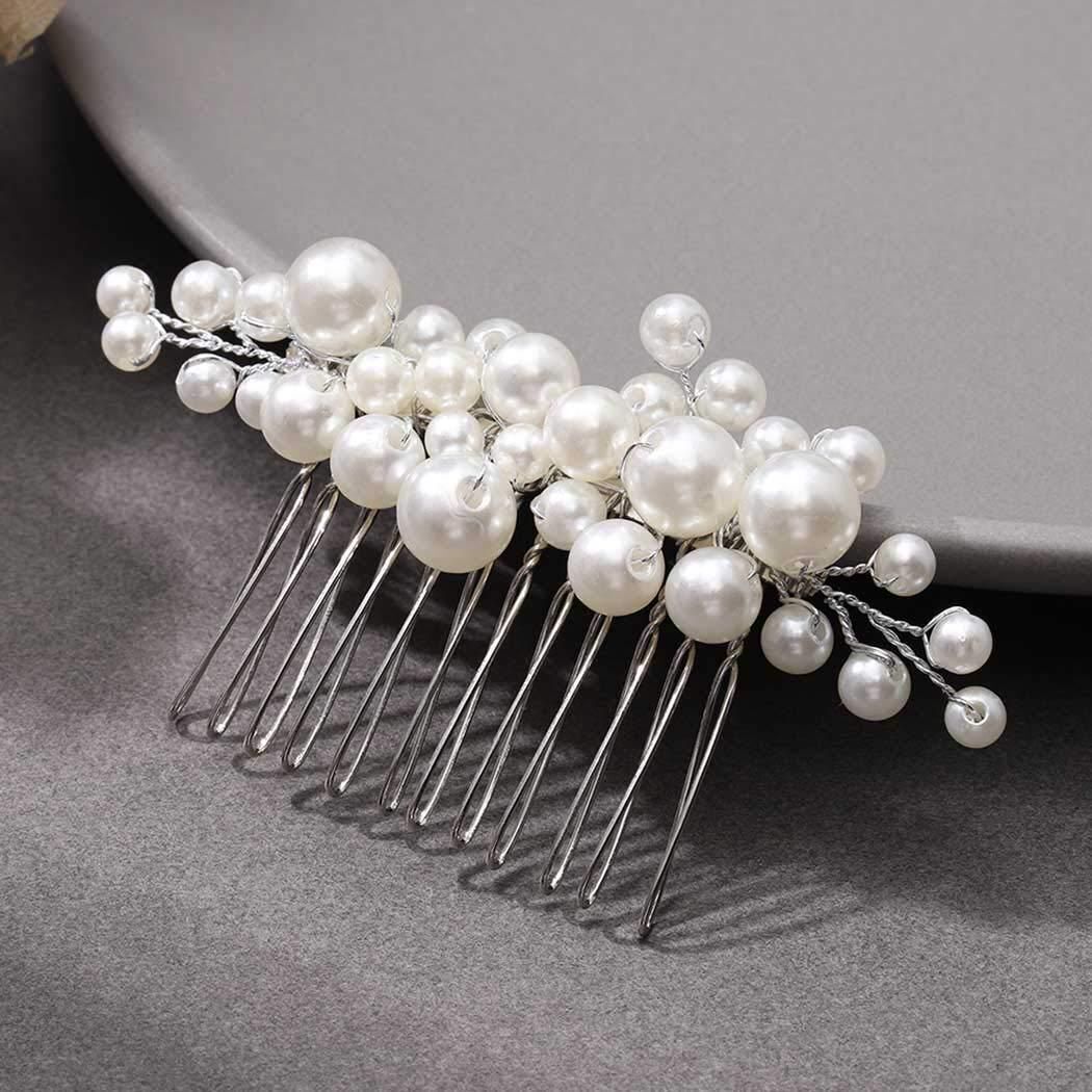 Women Hair Combs Korean Fashion Pearl Handmade Hairpins Clip DIY Styling Jewelry