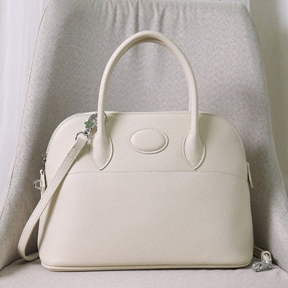 Shell Handbag Cowhide Bag Genuine Leather Crossbody Shoulder Bag S/M/L 18*7*13CM
