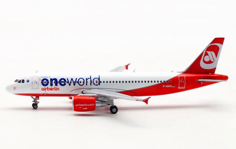 JC Wings AIR BERLIN ONE WORLD AIRBUS A320 D-ABHO 1/400 diecast model aircraft