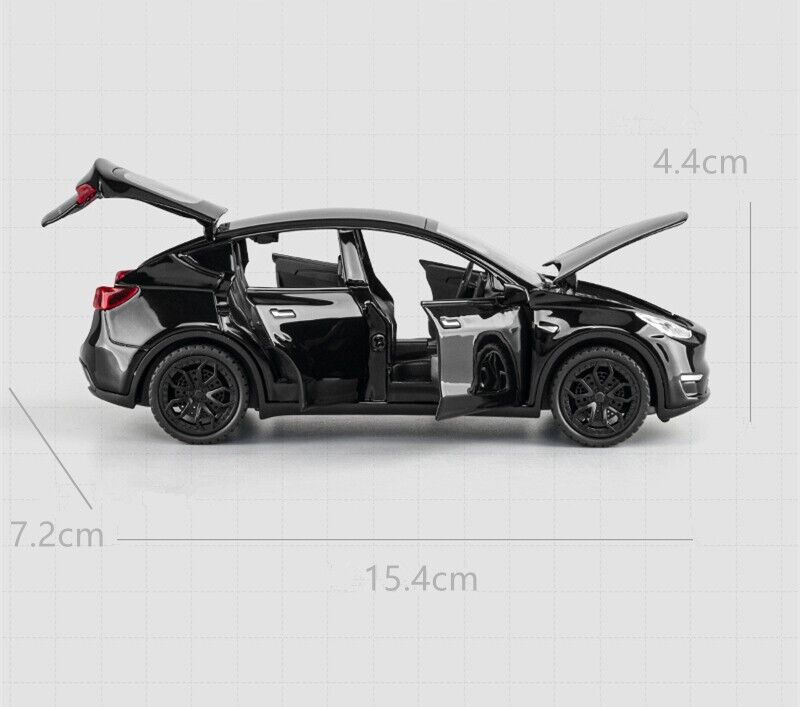 1:32 Tesla Modell Y Druckguss Modell Auto SUV Spielzeug Fahrzeug Sammlung Sounds Lichter-