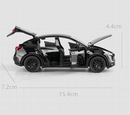 1:32 Tesla Modell Y Druckguss Modell Auto SUV Spielzeug Fahrzeug Sammlung Sounds Lichter-