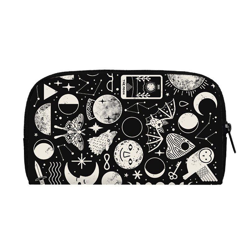 Cute Black Witch Wallet Money Bags Skull Gothic Purses Credit Card Phone Holder