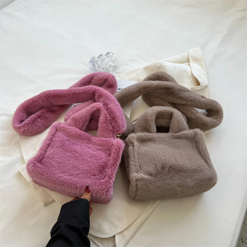 Bag Plush Handbag Cute Warm Shoulder Crossbody Bag Women