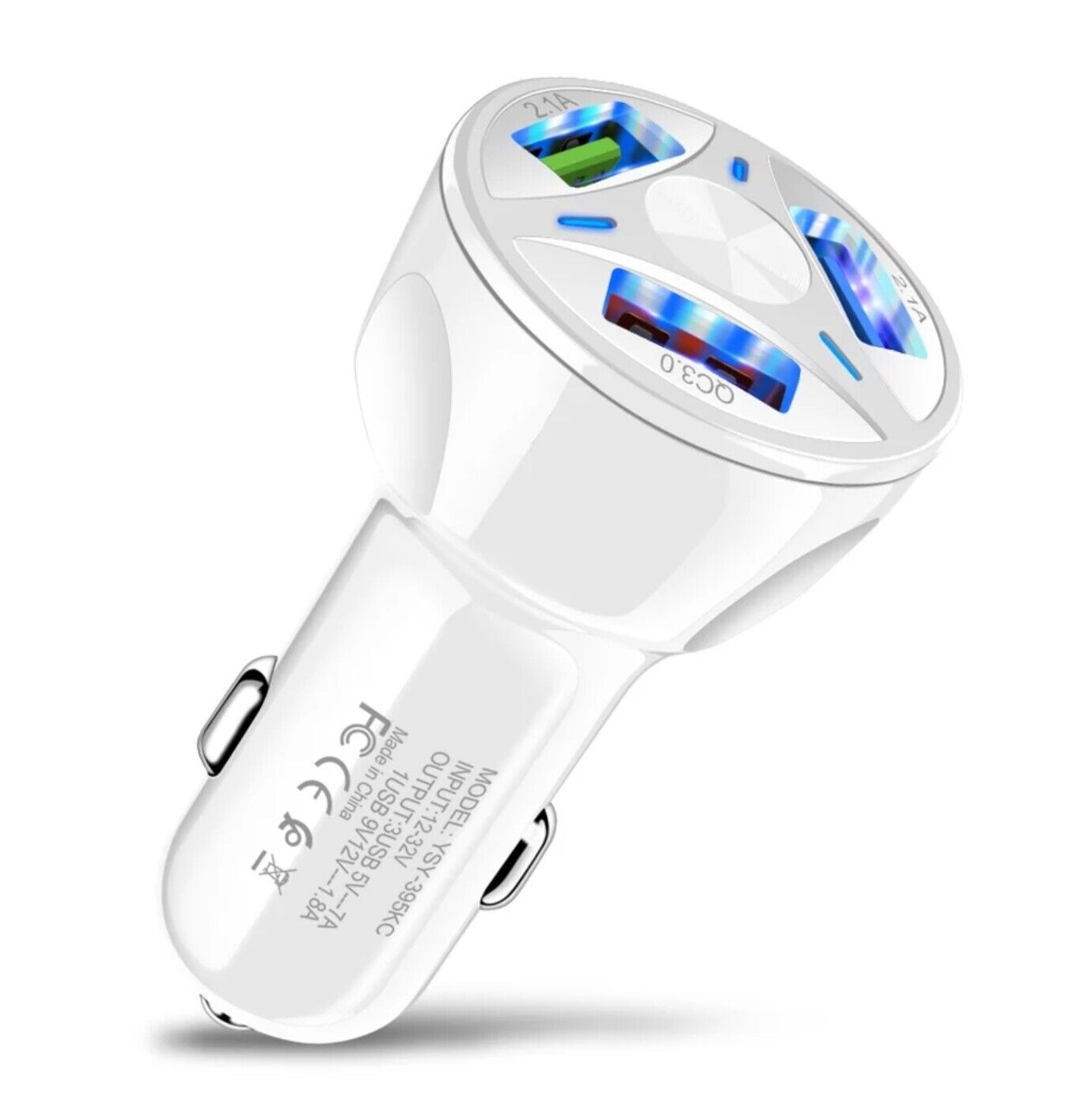 2 X Fast Car Charger Adapter Smart Charging Technology for Smart Phone Cell US*