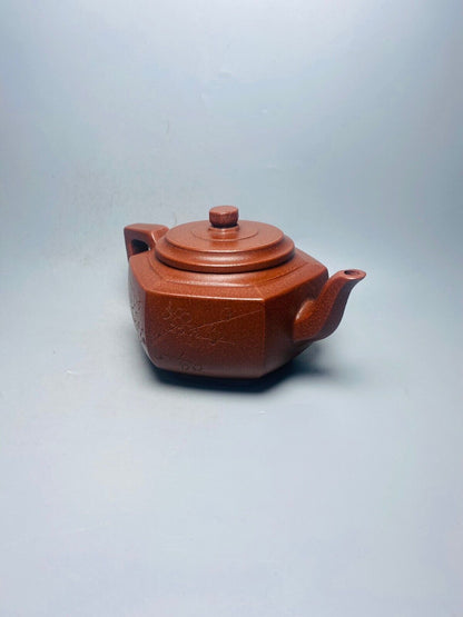 Chinese Yixing Zisha Clay Handmade Exquisite Teapot （六方雪花 底款：顾景舟）