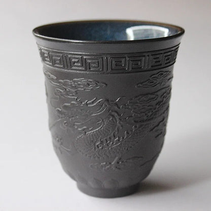 Dragon And Phoenix Tea Cup Handmade Kungfu Teacup Pu'er Tea Cup Drinkware Teacup