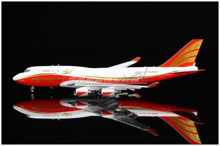 1:400 JC Wings NATIONAL BOEING 747-400 Passenger Plane Flap Down Diecast Model