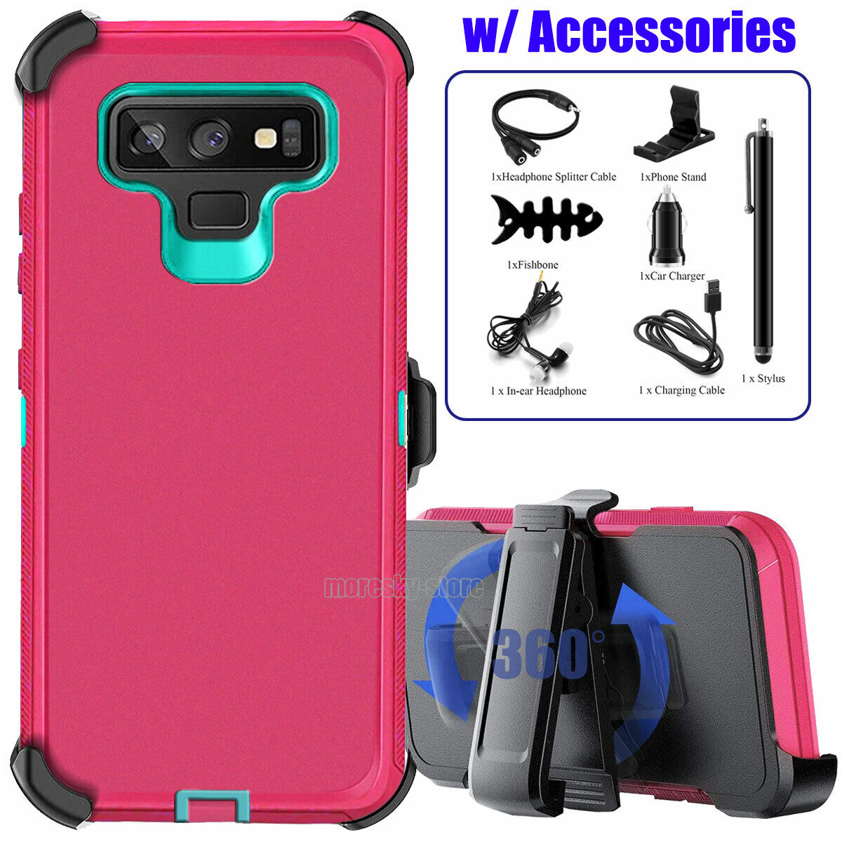 For Samsung Galaxy Note 9 Case w/ Belt Holster Shockproof Phone Cover Accessory