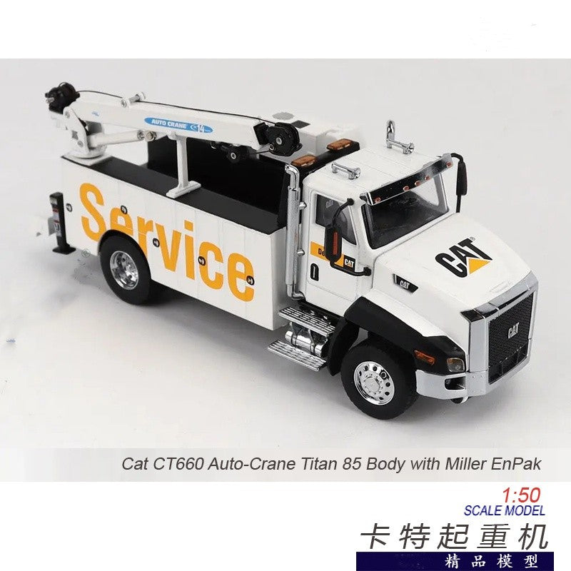 1:50 DM CAT CT660 Auto-Crane Titan 85 Body & Miller EnPak Machine Diecast Model