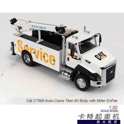1:50 DM CAT CT660 Auto-Crane Titan 85 Body & Miller EnPak Machine Diecast Model