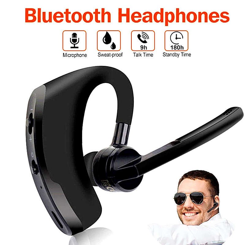 Bluetooth Earpiece Wireless Headset Driving Trucker Earbuds Noise Cancelling US