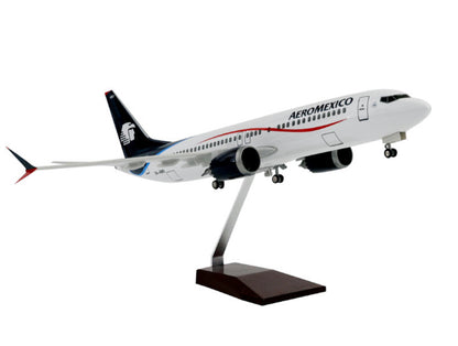 1:85 47CM AEROMEXICO BOEING 737 MAX Passenger Airplane Landing gear Resin Model