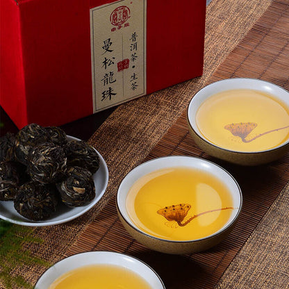 Spring Pearl YiWu ManSong SaiHong Tea Ancient Pu'er Tea Mini Raw Pu'er Tea-