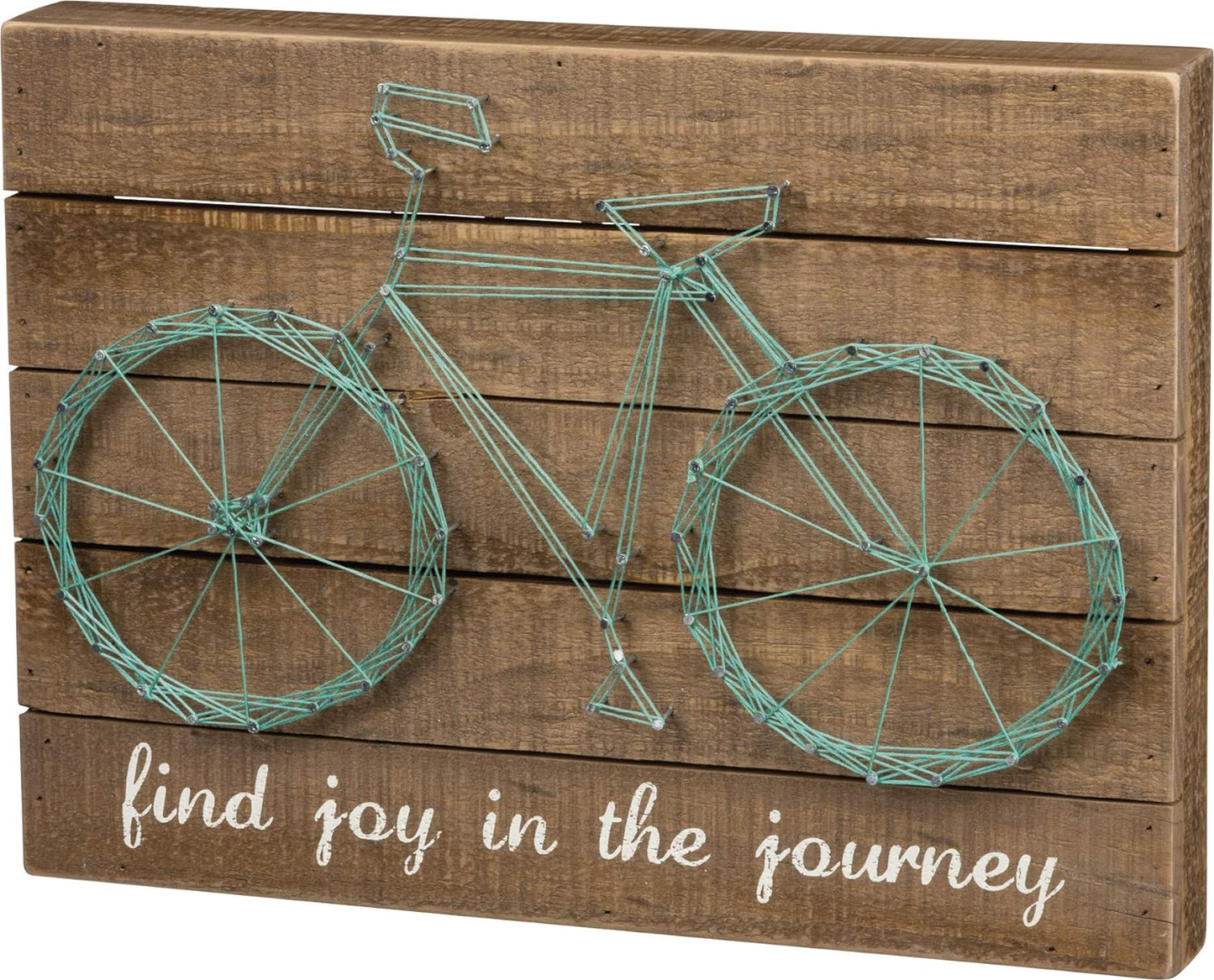 Wood Box Sign Featuring a Hand-Strung Bike Design Home Office Decoration Gift