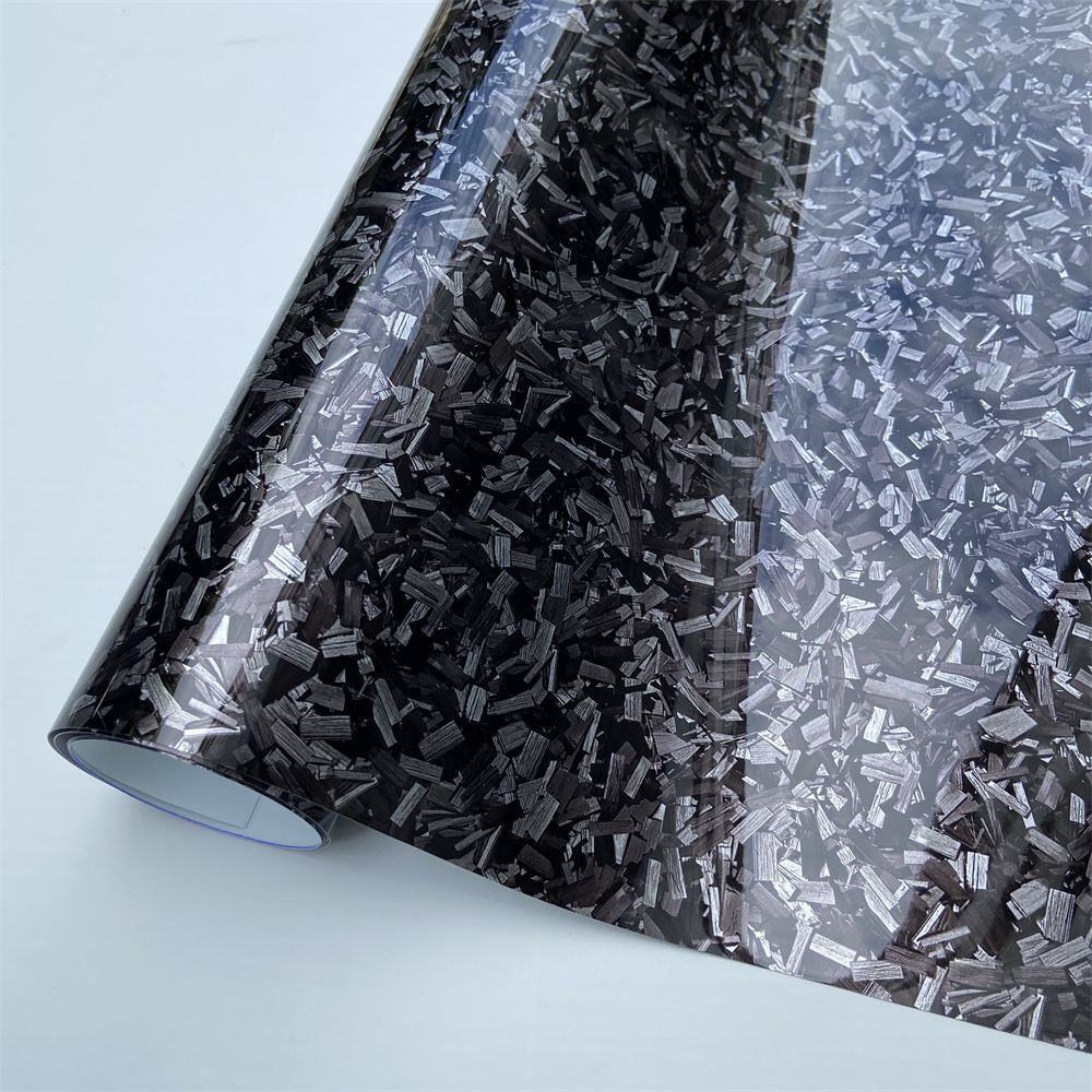 Car Stickers PET Forged Carbon Fiber Vinyl Silver Black Red Roll Adhesive Decals
