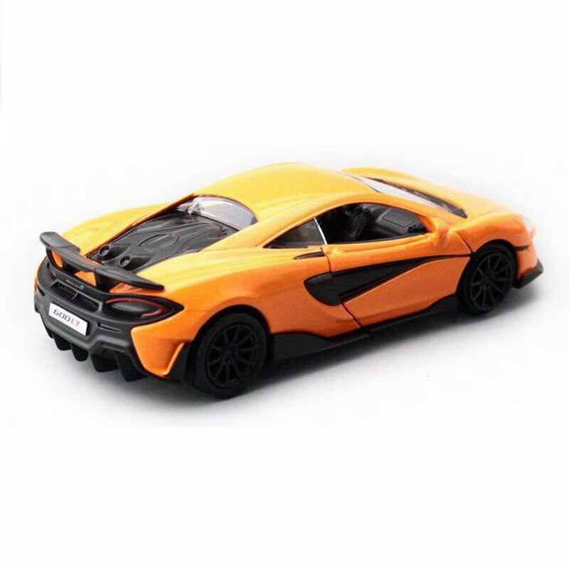 McLaren 600LT Model Car 1:36 Diecast Toy Cars Pull Back Doors Open Boys Orange