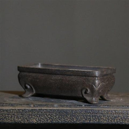 4.8" Classical Purple Sand Bonsai Pot Mini Desktop Plant Succulent Flowerpot New