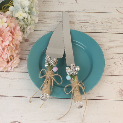 Wedding Cake Knives 2Pcs Metal Party Desserts Shovel Cutter Spatula Baking Tools