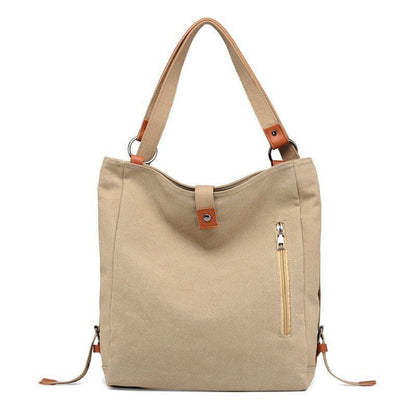 Canvas Shoulder Bag Multi Function Back Pack School Travel Bags Large Capacity