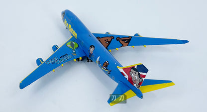 1:400 TINY BEAN AROUND the WORLD BOEING 747-400 Airplane Diecast Aircraft Model