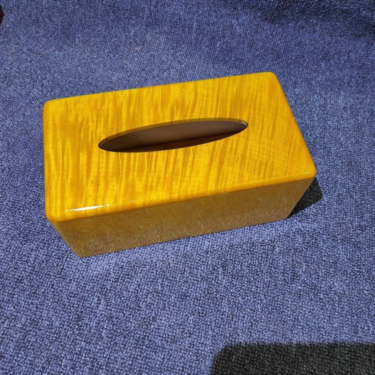 Golden Nanmu Wood Tissue Box 8.664.723.54in Solid Wood Decor