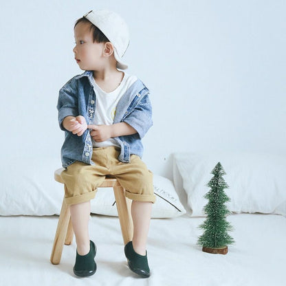 Sock Shoes Baby Boys Girls Autumn Non-slip Floor Kids Soft Rubber Toddler Knit