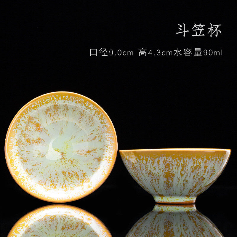 Tea Cup Ceramic Kungfu Teacup Chinese Jianzhan Traditional Ceramic Art Best Gift